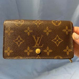 Authentic Louis Vuitton Monogram Tresor Bifold Wallet/Coin Pouch